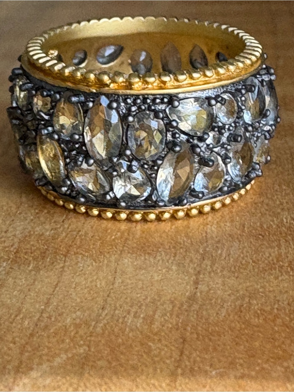 Freida Rothman Rose d’Or Radiance Ring CZ Gold over 925 Sterling Silver